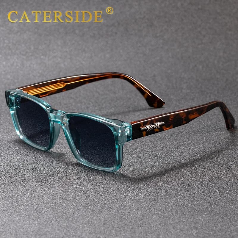 Óculos de Sol Quadrados CATERSIDE Fashion Masculinos e Femininos com Design de Marca e Hastes com Detalhe Central, para Atividades ao Ar Livre, Viagens e Festas