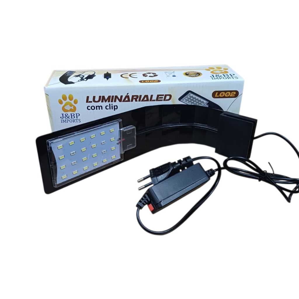 Luminária Para Aquário LED 10w Clip Azul e Branca Bivolt / Moderna e Compacta / Envio Imediato