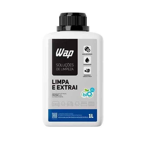 WAP Detergente Limpador para Extratoras Concentrado WAP LIMPA E EXTRAI 1L Fragrância e sem Espuma
